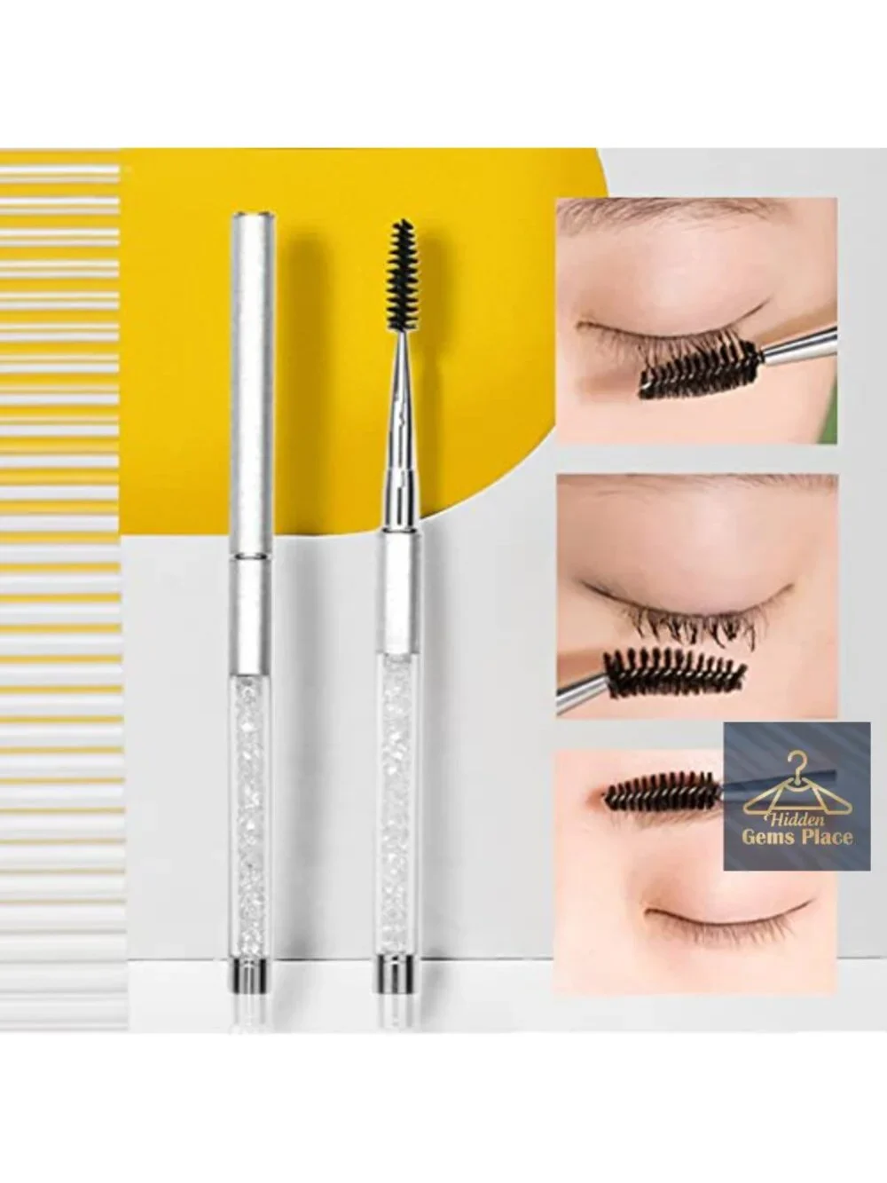 Eyelash Comb Curler Makeup Brush Mascara Brush with Cap Travel Accessories